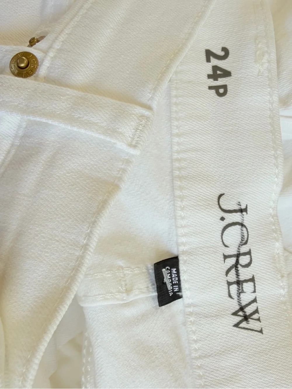 NWT J Crew bright white straight jeans